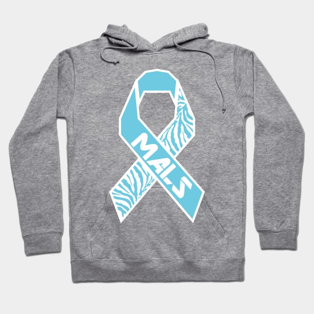 Median Arcuate Ligament Syndrome MALS Ribbon (Large & Tech) Hoodie by NationalMALSFoundation